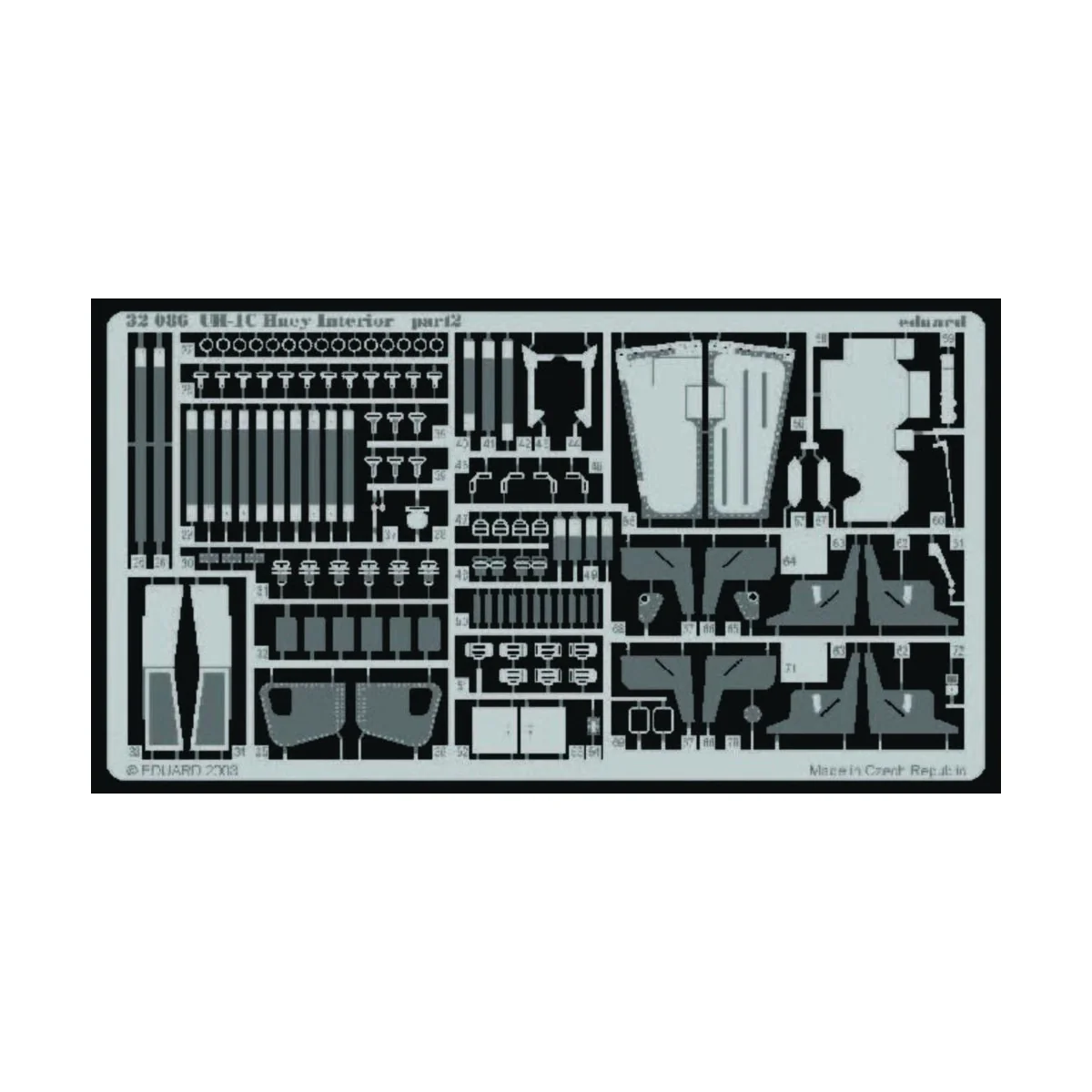 UH-1C Huey interior, 1/35 - Eduard Accessories 32086