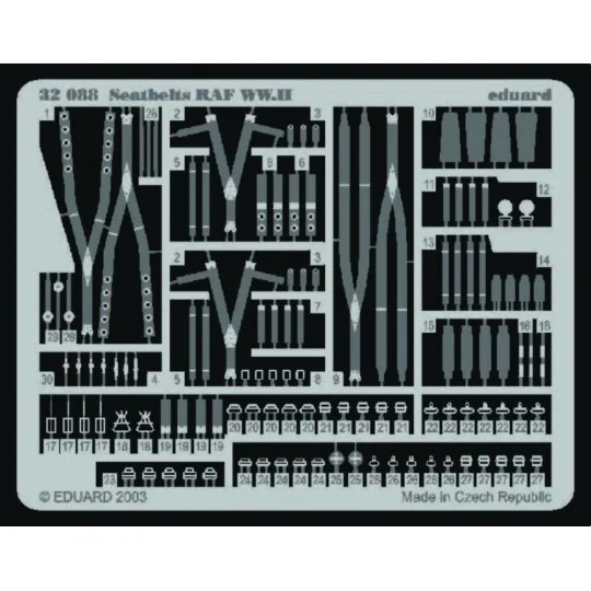 Seatbelts RAF WW.II, 1/32 - Eduard Accessories 32088