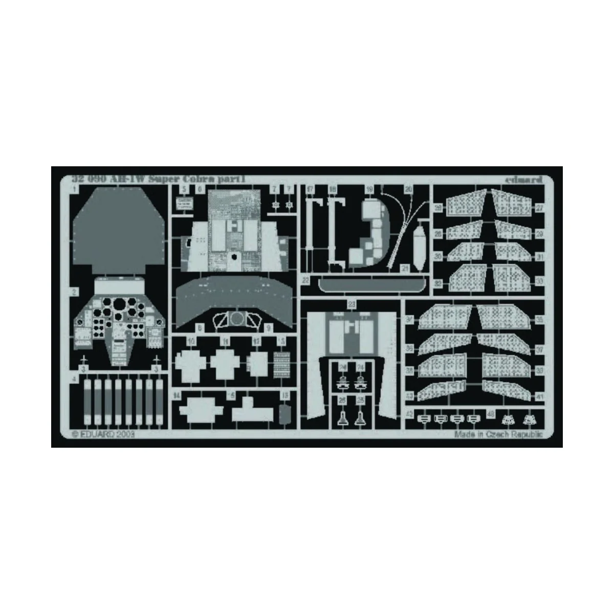 AH-1W Super Cobra interior für Academy Bausatz, 1/35 - Eduard Acces...