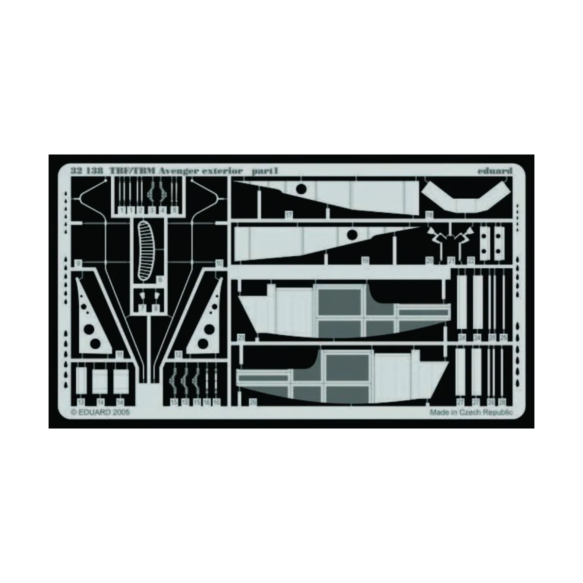 TBF/TBM Avenger exterior für Trumpeter Bausatz, 1/32 - Eduard Acces...