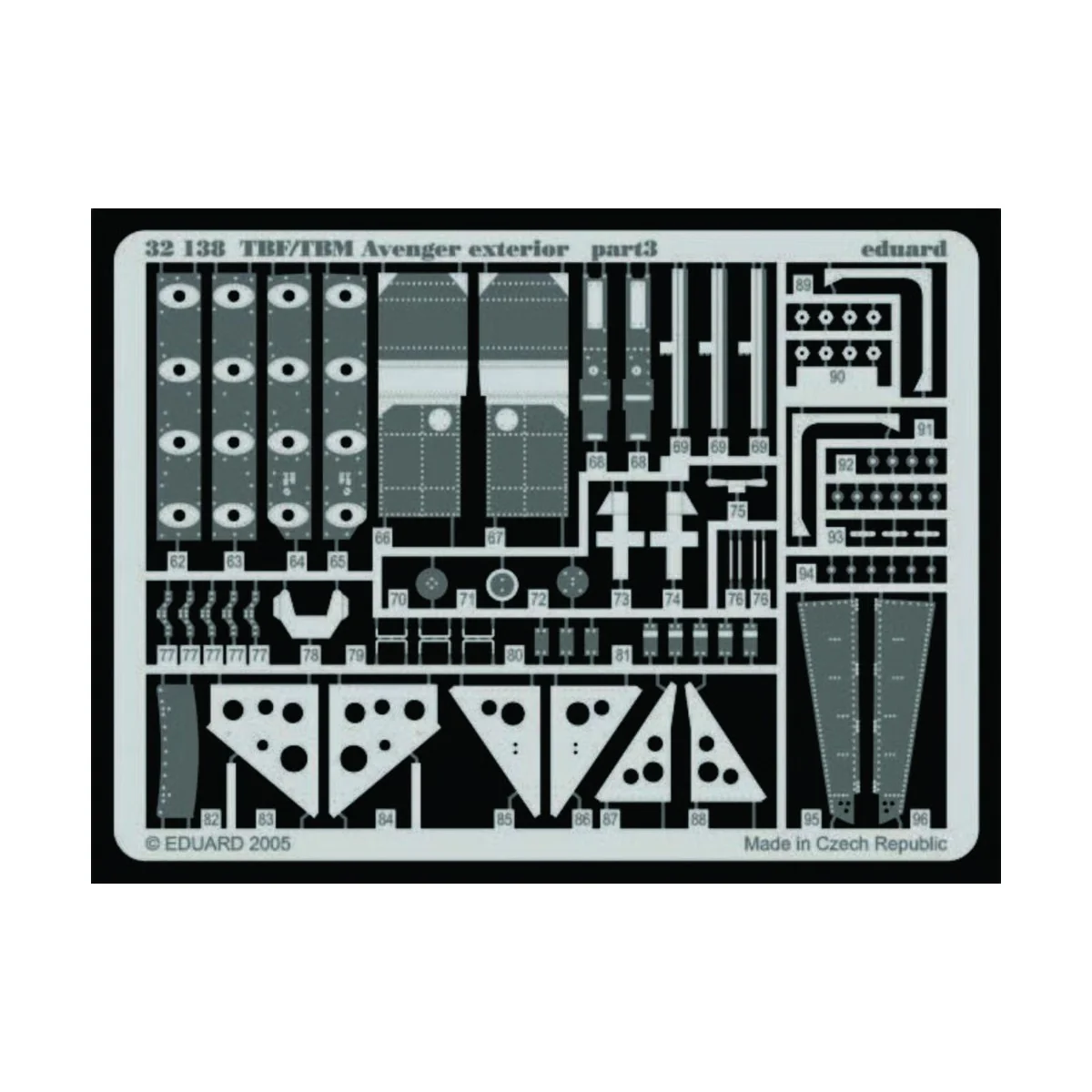 TBF/TBM Avenger exterior für Trumpeter Bausatz, 1/32 - Eduard Acces...