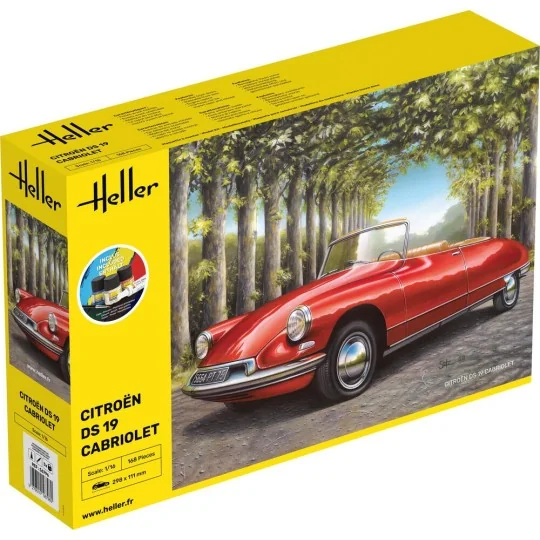 STARTER KIT Citroen DS 19 Cabriolet, 1/16 - Heller 56796