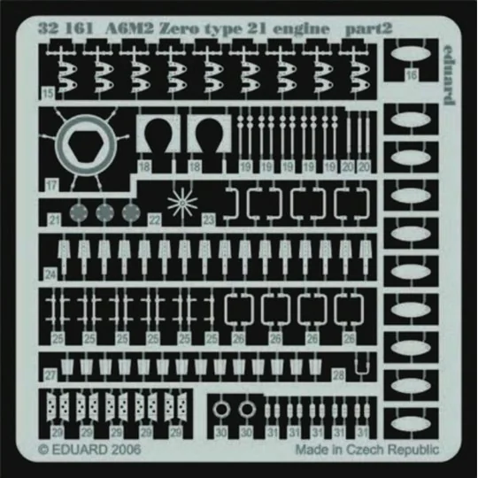 A6M2 Zero type 21 engine für Tamiya Bausatz 60317, 1/32 - Eduard Ac...