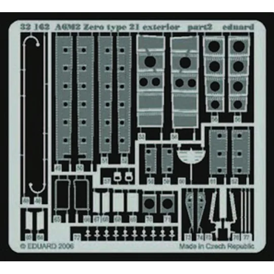 A6M2 Zero type 21 exterior für Tamiya Bausatz, 1/32 - Eduard Access...