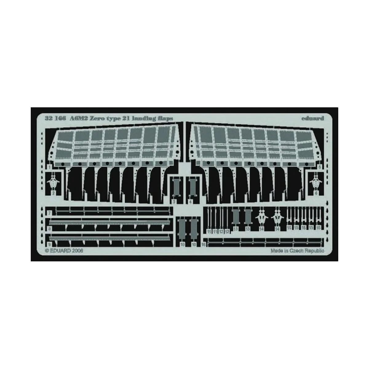 A6M2 Zero type 21 landing flaps für Tamiya Bausatz - Eduard Accesso...