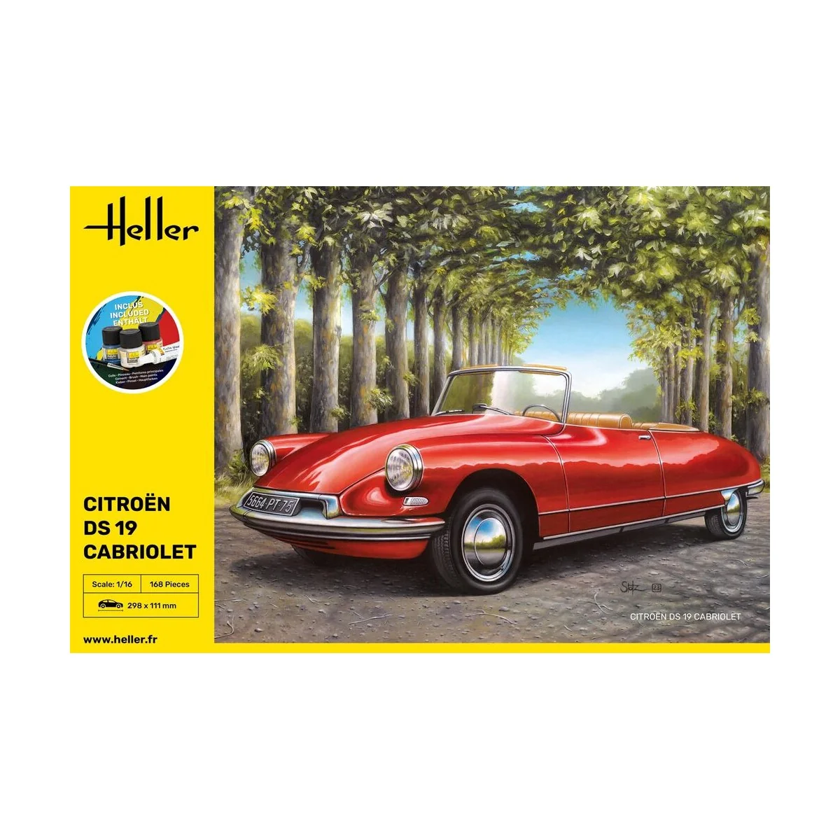 STARTER KIT Citroen DS 19 Cabriolet, 1/16 - Heller 56796