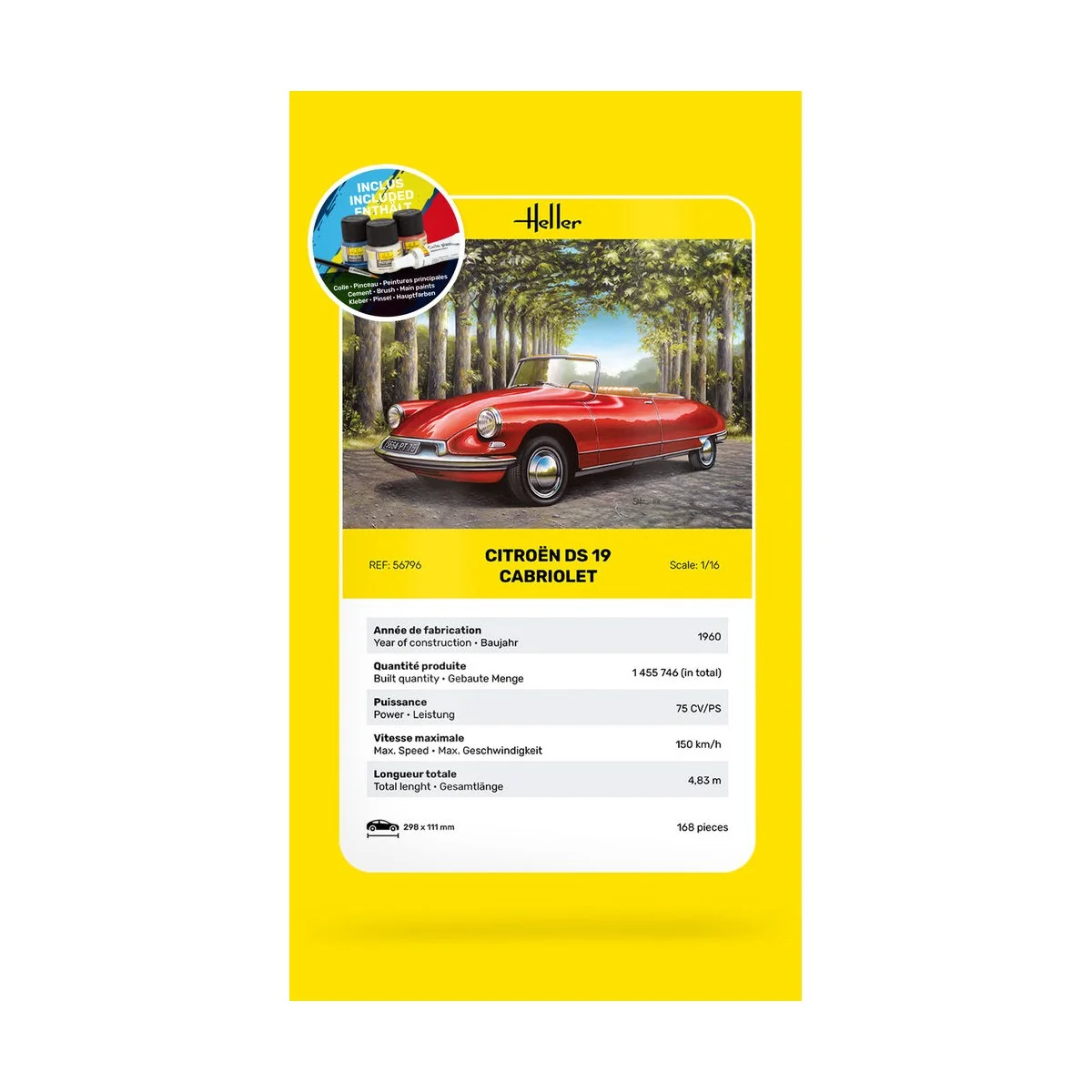 STARTER KIT Citroen DS 19 Cabriolet - Heller 56796