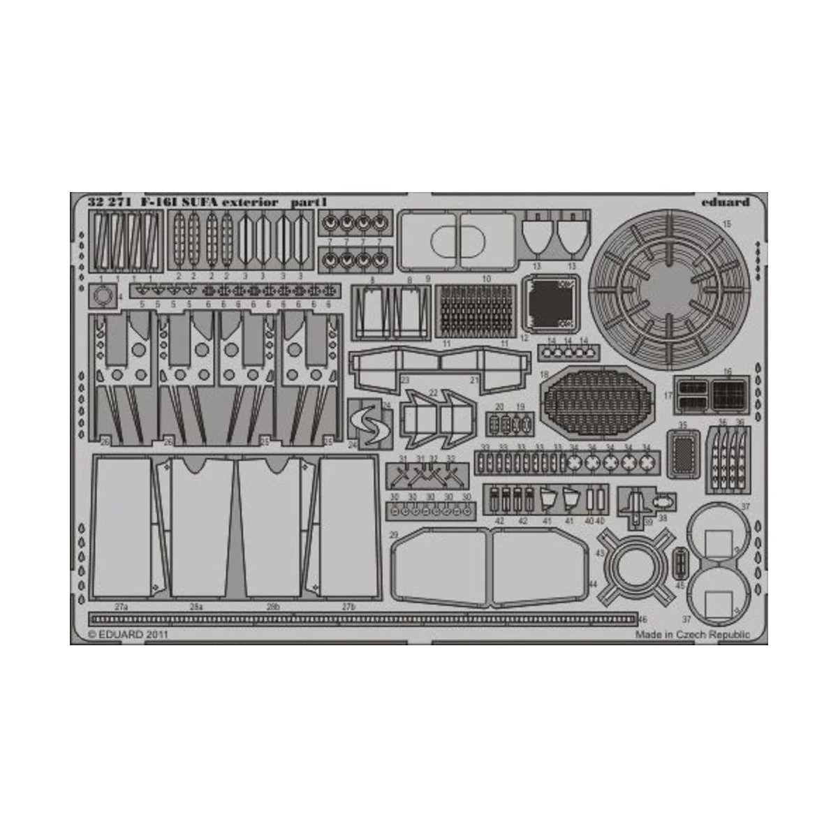 F-16l SUFA exterior for Academy, 1/32 - Eduard Accessories 32271 F-16l SUFA exterior for Academy, 1/32 - Eduard Accessories 32271