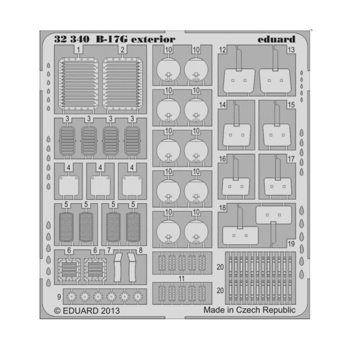 B-17G exterior for HK Models - Eduard Accessories 32340