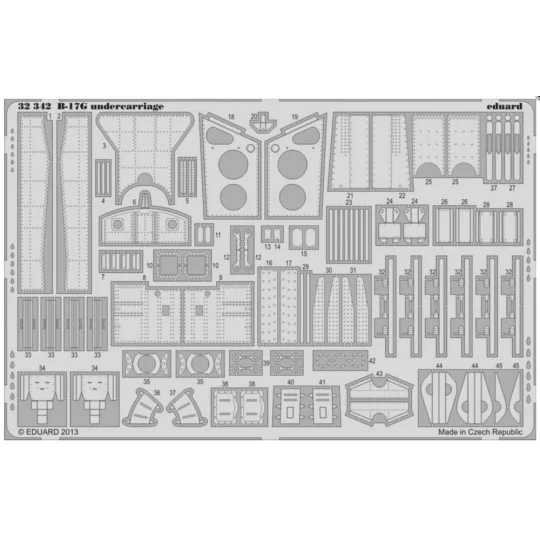B-17G undercarriage, 1/32 - Eduard Accessories 32342 B-17G undercarriage, 1/32 - Eduard Accessories 32342
