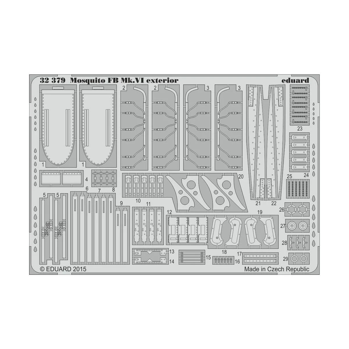 Mosquito Mk.VI exterior for Tamiya, 1/32 - Eduard Accessories 32379