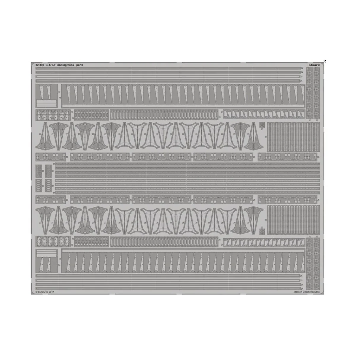 B-17E/F landing flaps for HKM, 1/32 - Eduard Accessories 32398