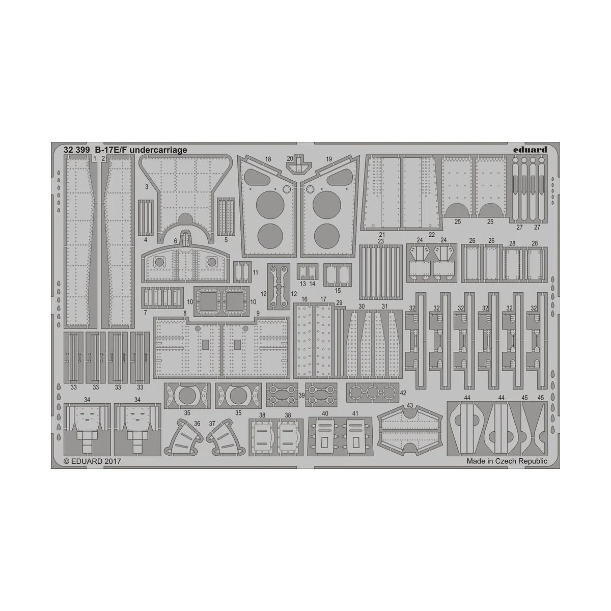 B-17E/F undercarriage for HKM, 1/32 - Eduard Accessories 32399