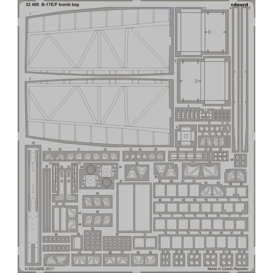 B-17E/F bomb bay for HKM, 1/32 - Eduard Accessories 32400 B-17E/F bomb bay for HKM, 1/32 - Eduard Accessories 32400