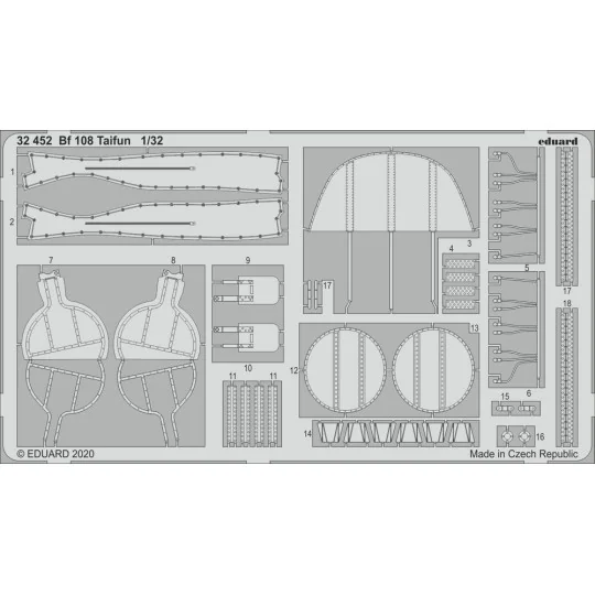 Bf 108 Taifun for Eduard, 1/32 - Eduard Accessories 32452 Bf 108 Taifun for Eduard, 1/32 - Eduard Accessories 32452
