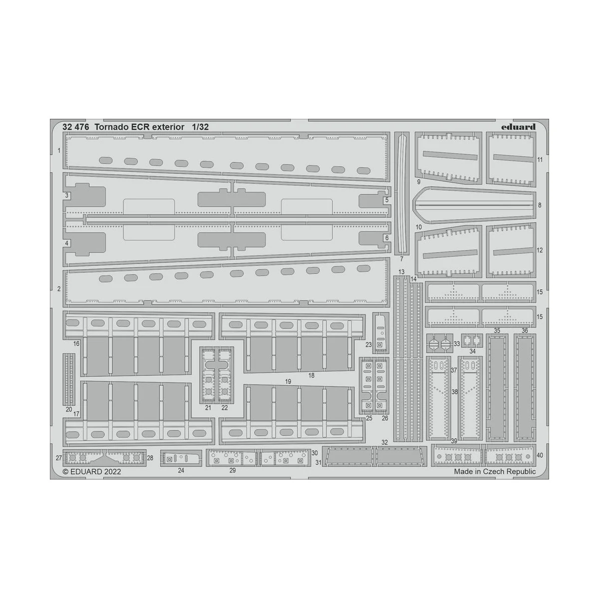 Tornado ECR exterior for ITALERI, 1/32 - Eduard Accessories 32476