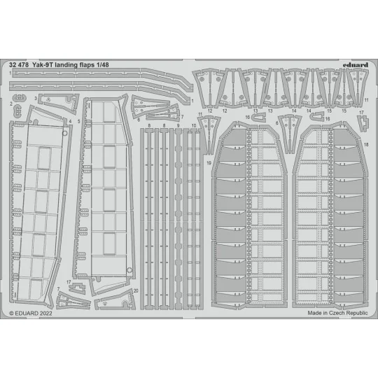 Yak-9T landing flaps - Eduard Accessories 32478