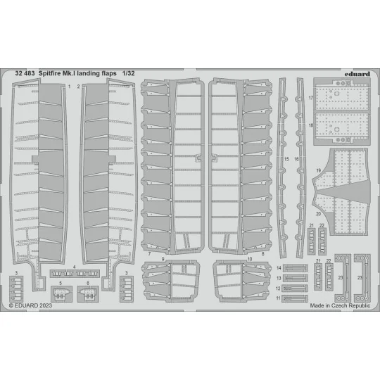 Spitfire Mk.I landing flaps 1/32 KOTARE, 1/32 - Eduard Accessories ... Spitfire Mk.I landing flaps 1/32 KOTARE, 1/32 - Eduard Accessories ...