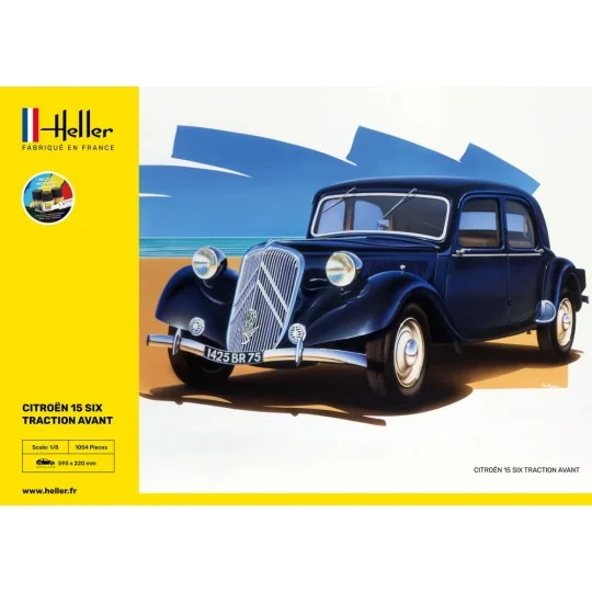 STARTER KIT Citroen 15 SIX Traction Avant, 1/8 - Heller 56799