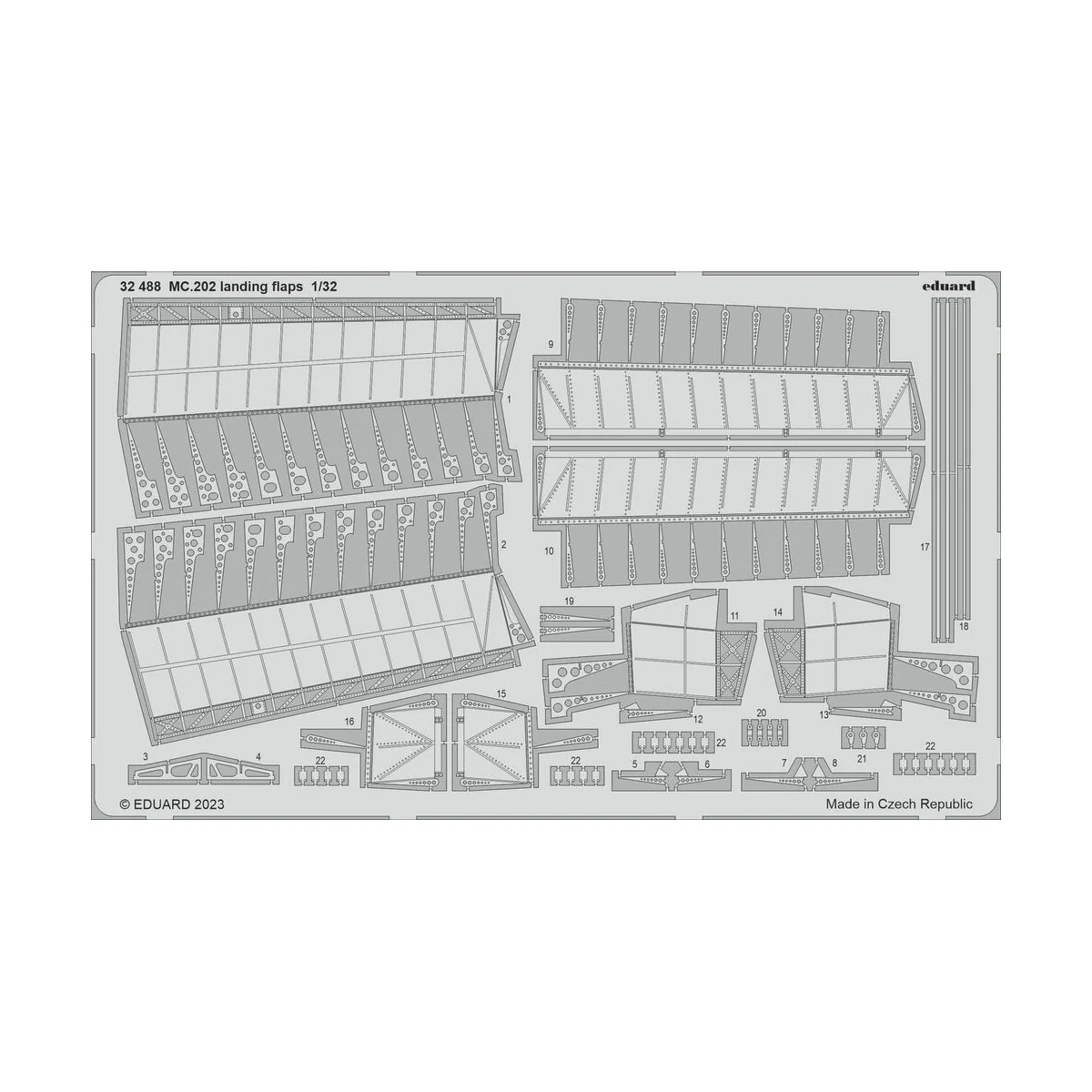 MC.202 landing flaps 1/32 ITALERI, 1/32 - Eduard Accessories 32488