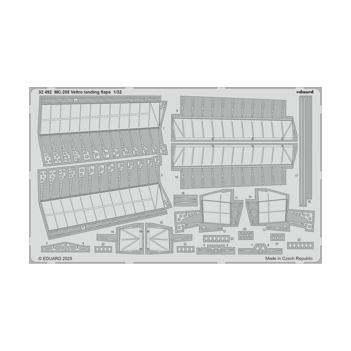 MC.205 Veltro landing flaps ITALERI - Eduard Accessories 32492