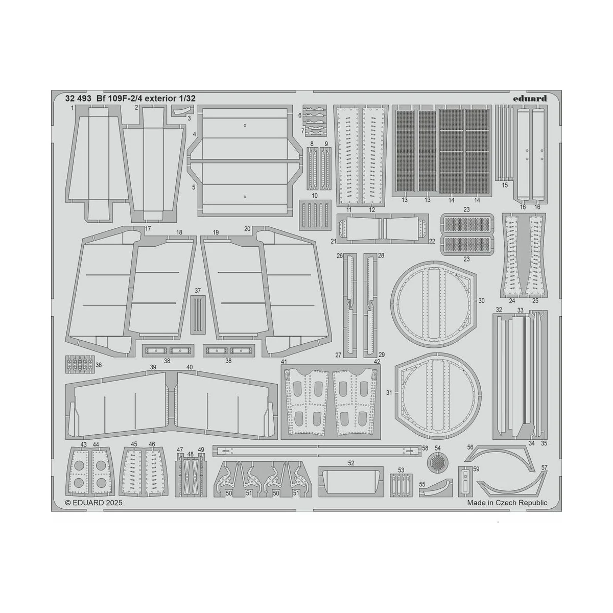 Bf 109F-2/4 exterior HOBBY 2000 / HASEGAWA, 1/32 - Eduard Accessori... Bf 109F-2/4 exterior HOBBY 2000 / HASEGAWA, 1/32 - Eduard Accessori...