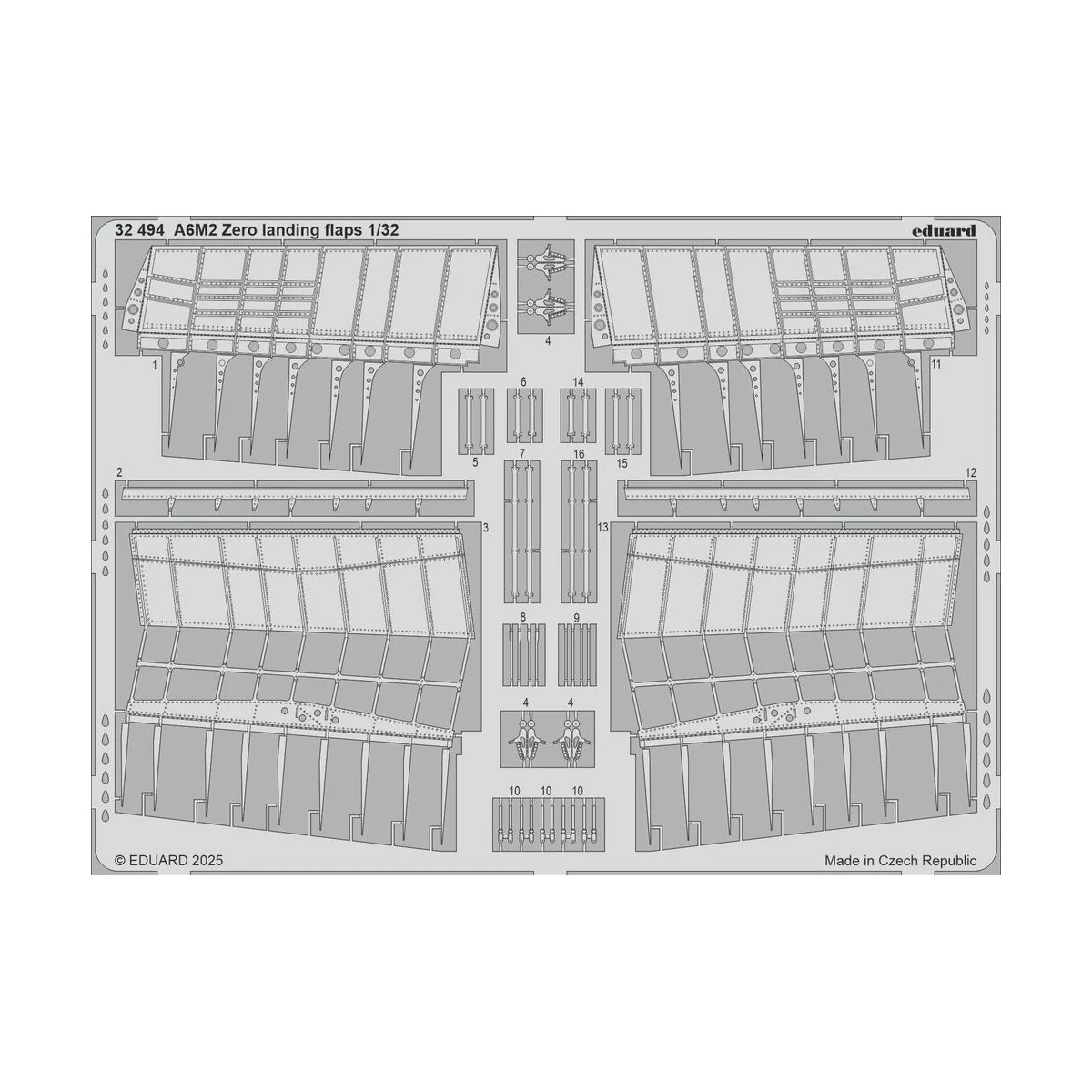 A6M2 Zero landing flaps TAMIYA - Eduard Accessories 32494