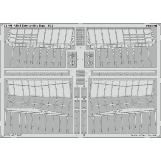 A6M5 Zero landing flaps TAMIYA - Eduard Accessories 32495