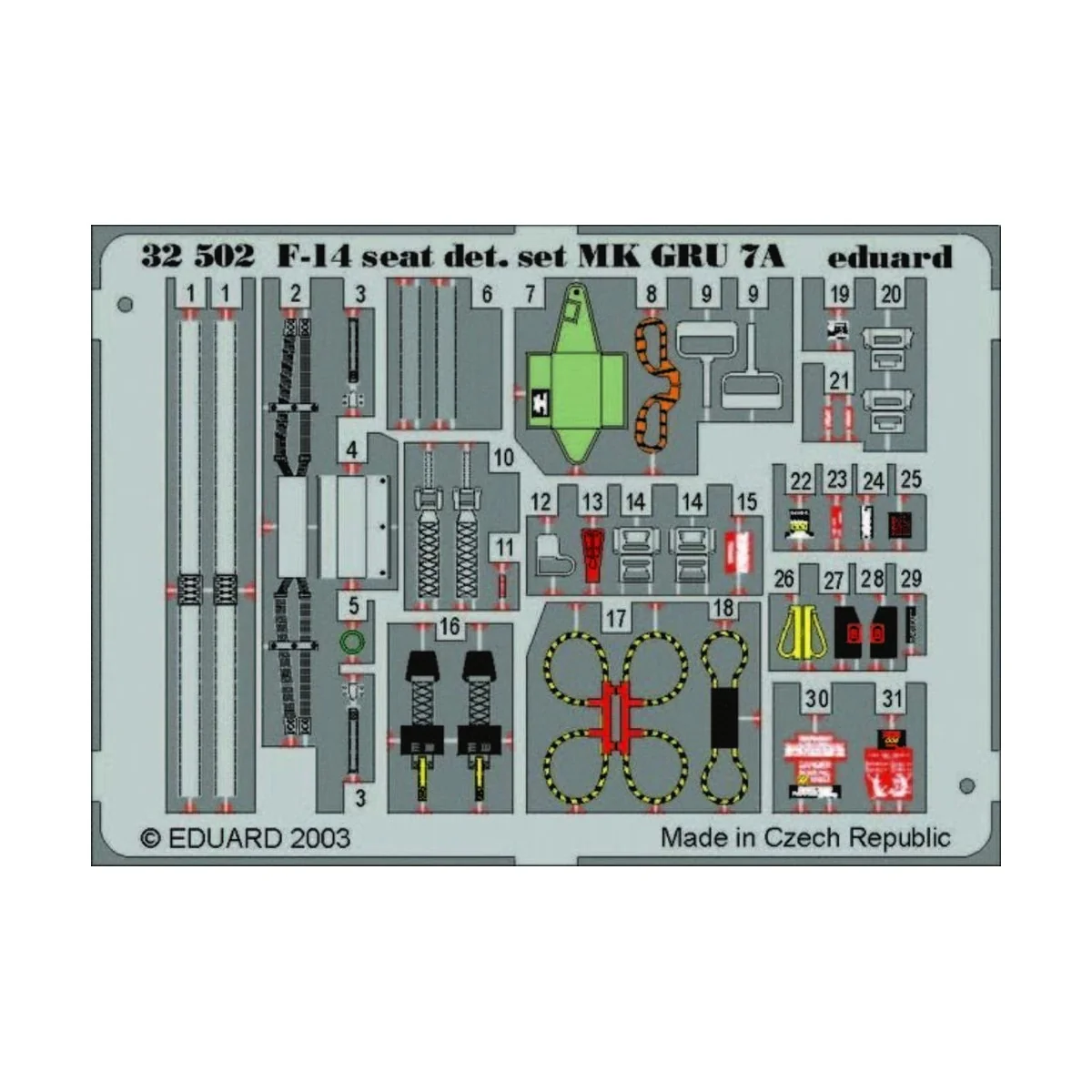 F-14A Tomcat ejection Seat für Tamiya Bausatz - Eduard Accessories ...