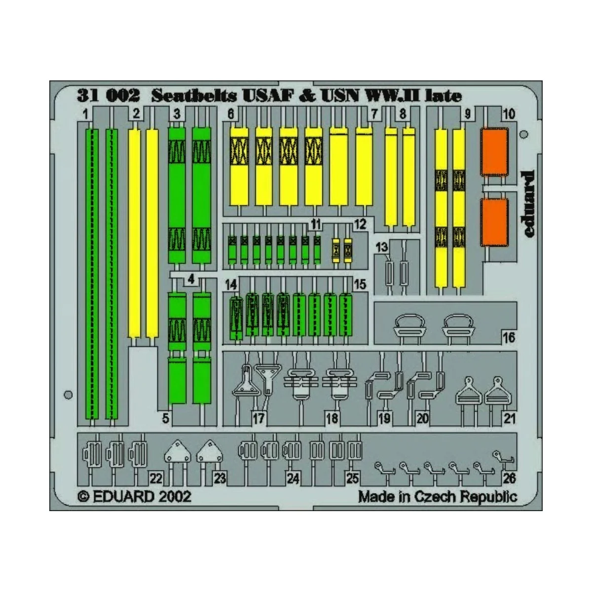 Seatbelts UAF & USN WWII late - Eduard Accessories 32506