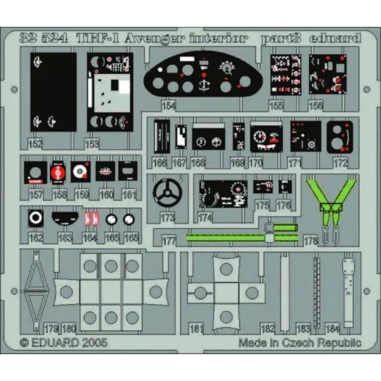 TBF-1 Avenger interior, 1/32 - Eduard Accessories 32524 TBF-1 Avenger interior, 1/32 - Eduard Accessories 32524