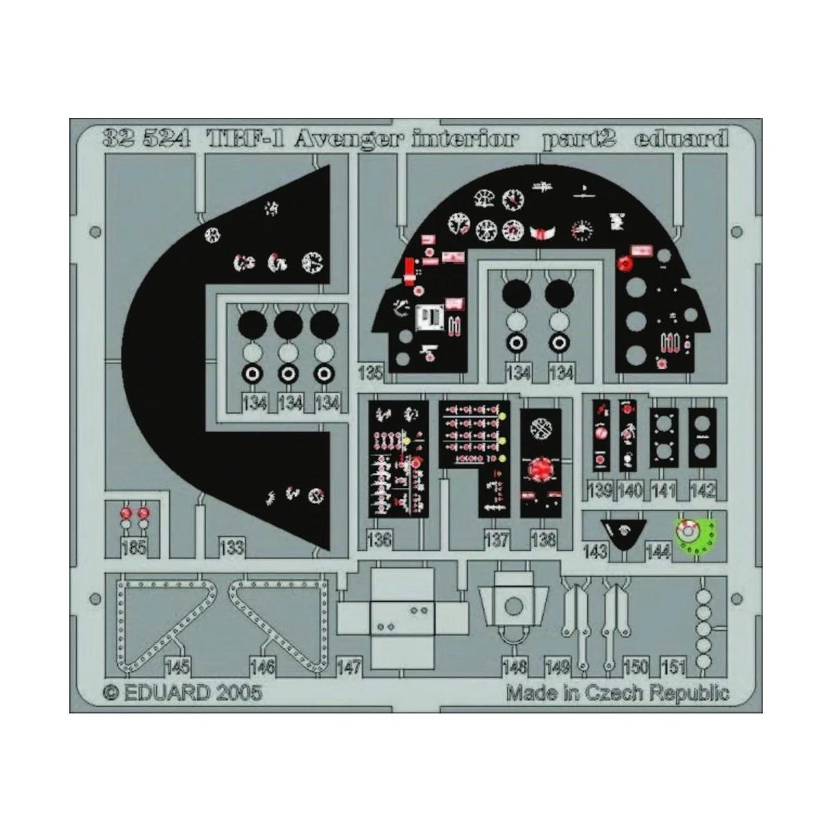 TBF-1 Avenger interior, 1/32 - Eduard Accessories 32524 TBF-1 Avenger interior, 1/32 - Eduard Accessories 32524