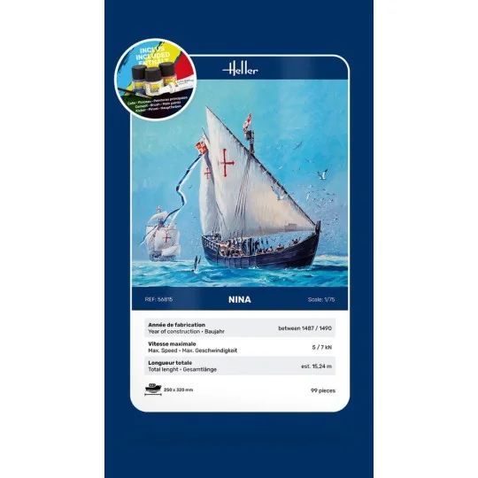STARTER KIT Nina, 1/75 - Heller 56815 STARTER KIT Nina, 1/75 - Heller 56815