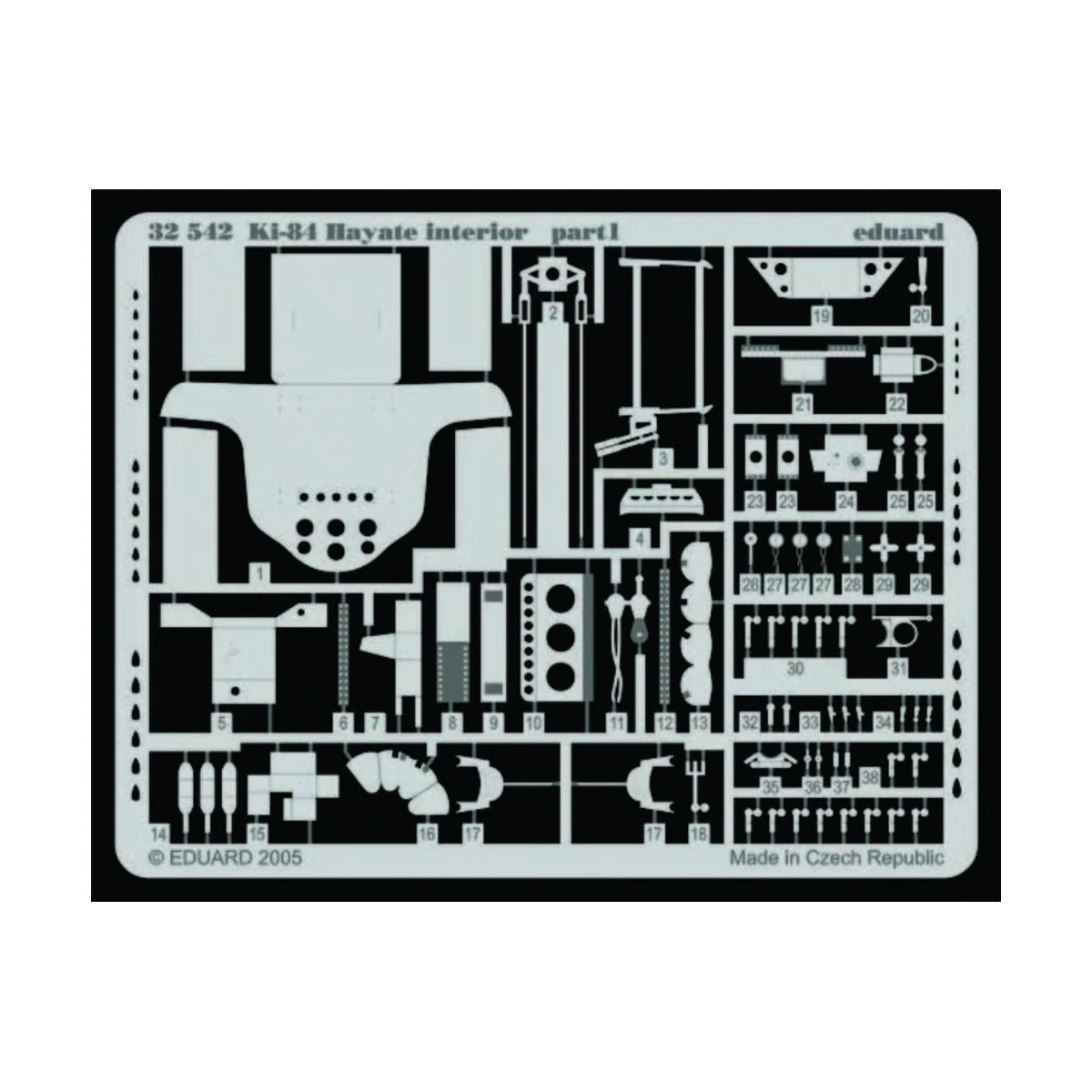 Ki-84 Hayate interior für Hasegawa Bausatz - Eduard Accessories 32542