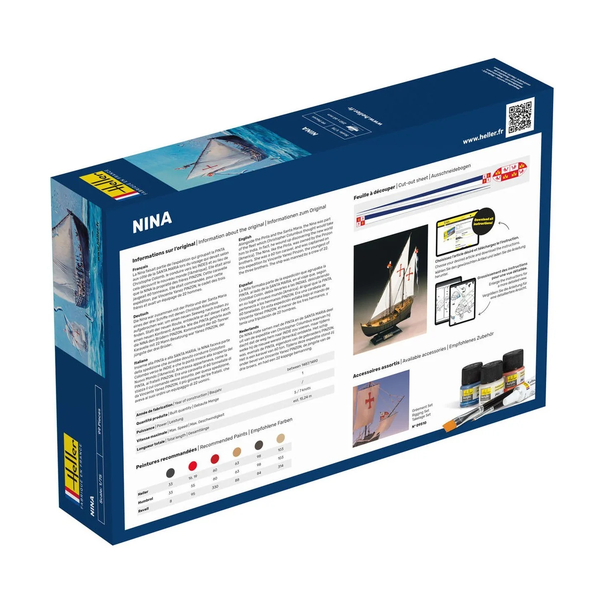 STARTER KIT Nina, 1/75 - Heller 56815 STARTER KIT Nina, 1/75 - Heller 56815