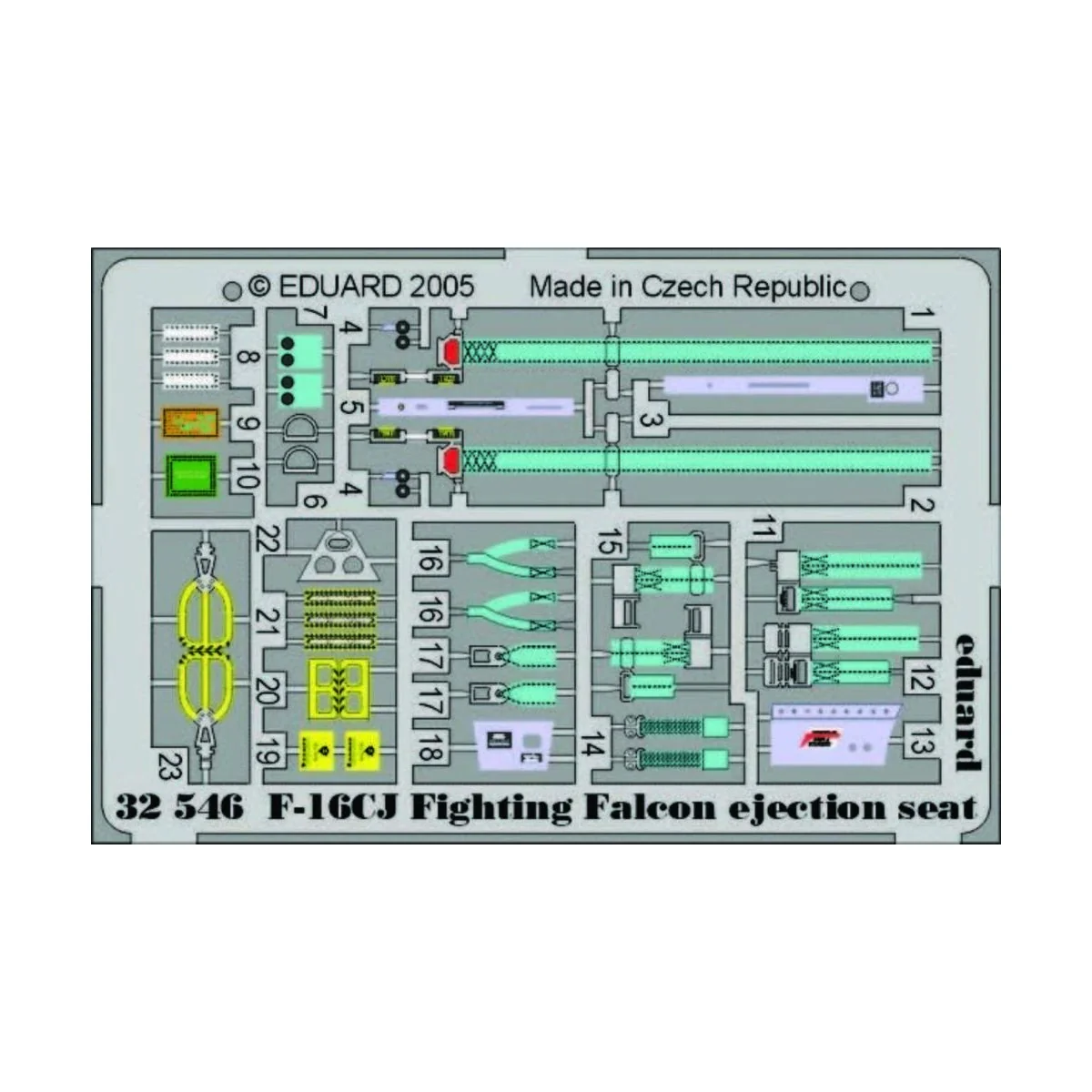 F-16CJ Fighting Falcon ejection seat für Tamiya Bausatz, 1/32 - Edu...