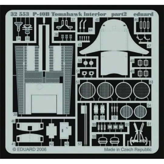 P-40B Tomahawk interior für Trumpeter Bausatz, 1/32 - Eduard Access...