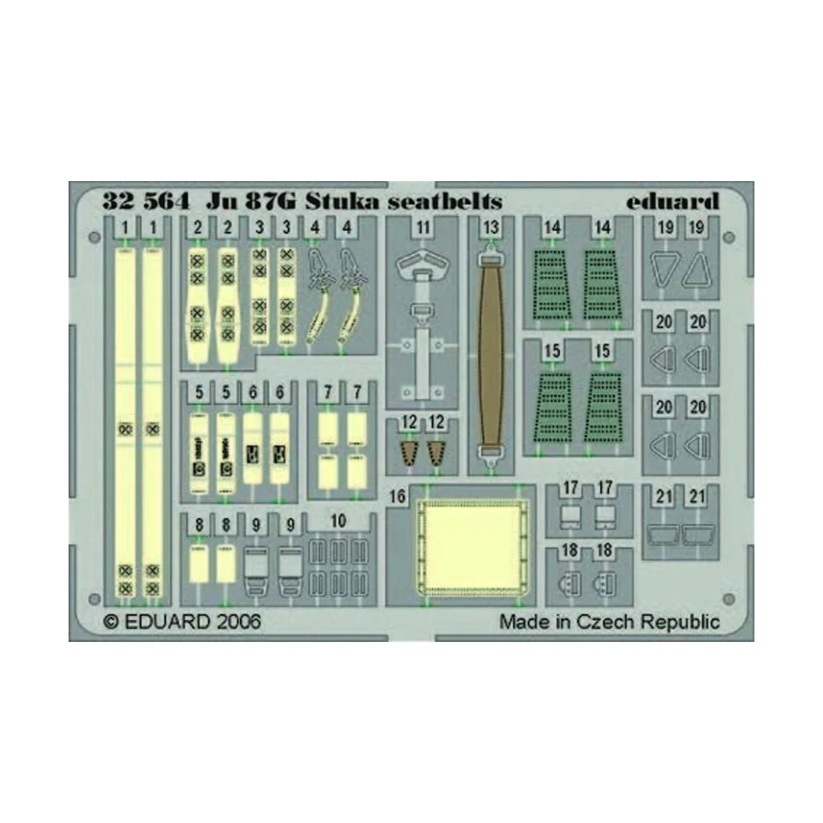 Ju 87G Stuka seatbelts für Hasegawa Bausatz - Eduard Accessories 32564