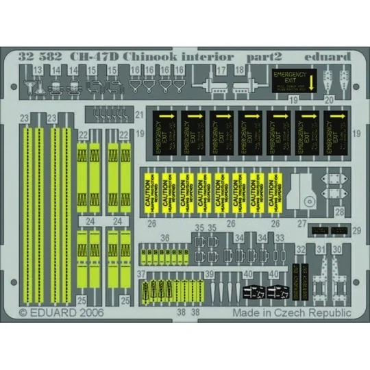CH-47D Chinook interior für Trumpeter-Bausatz, 1/32 - Eduard Access...