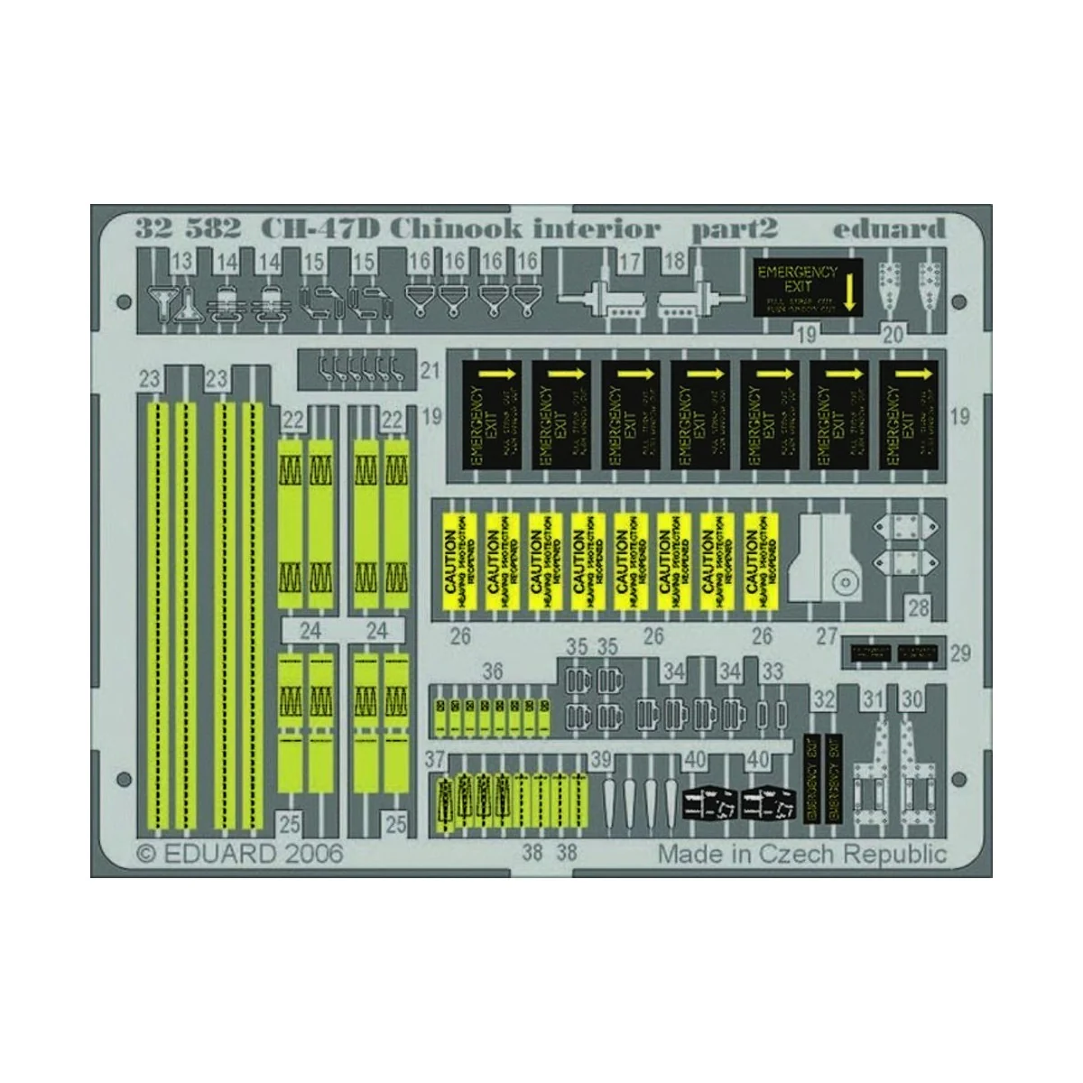 CH-47D Chinook interior für Trumpeter-Bausatz, 1/32 - Eduard Access...