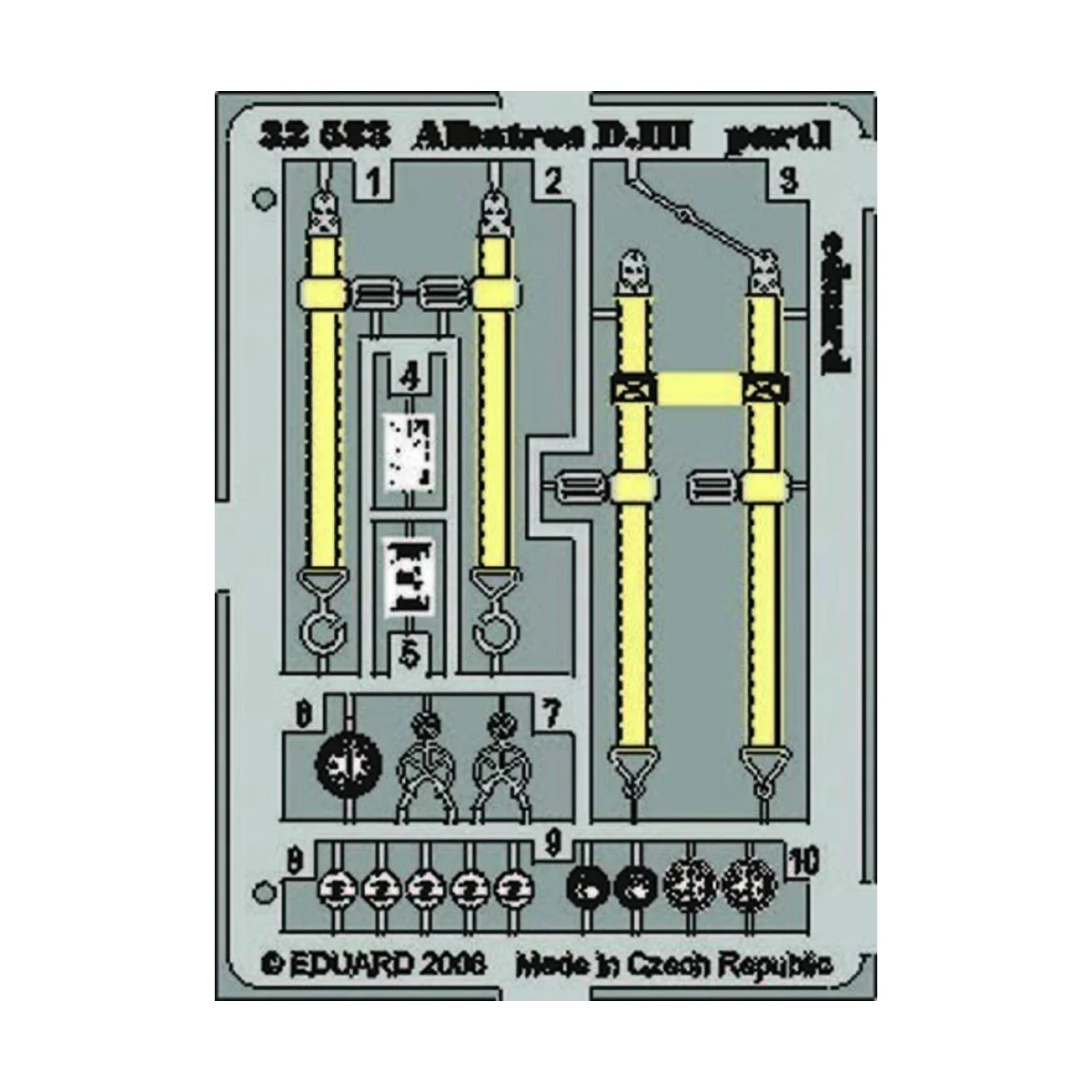 Albatros D.III Für Roden Bausatz, 1/32 - Eduard Accessories 32583
