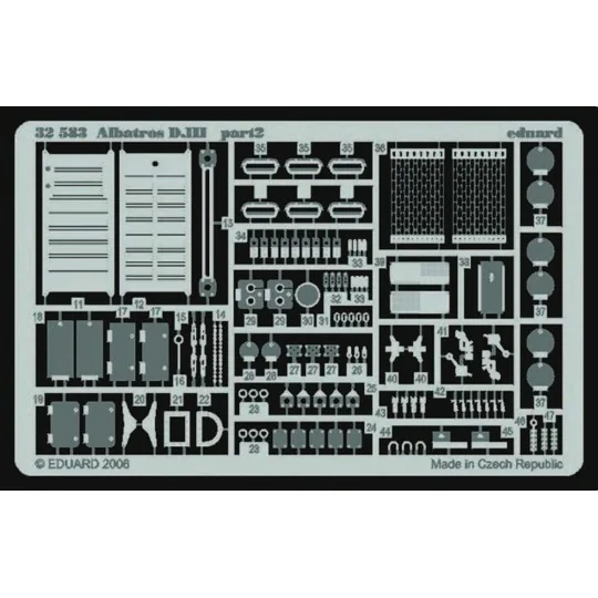 Albatros D.III Für Roden Bausatz, 1/32 - Eduard Accessories 32583