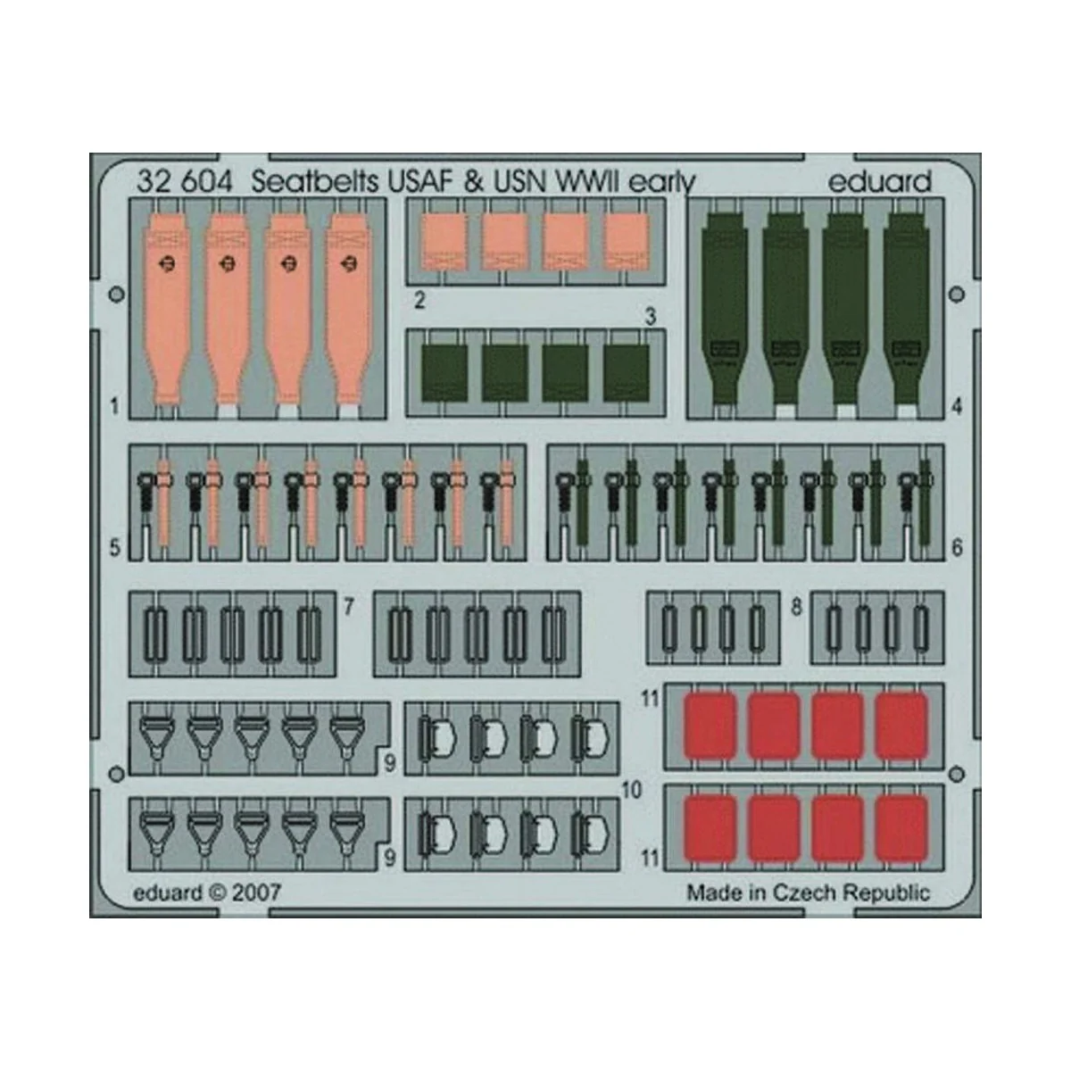 Seatbelts USAF & USN WWII early - Eduard Accessories 32604