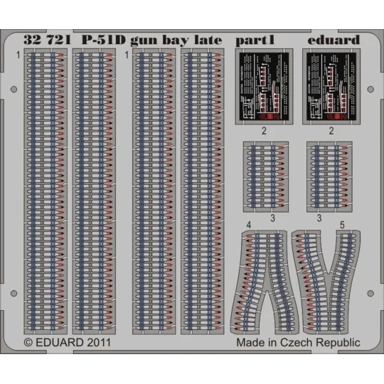 P-51D gun bay late for Tamiya, 1/32 - Eduard Accessories 32721