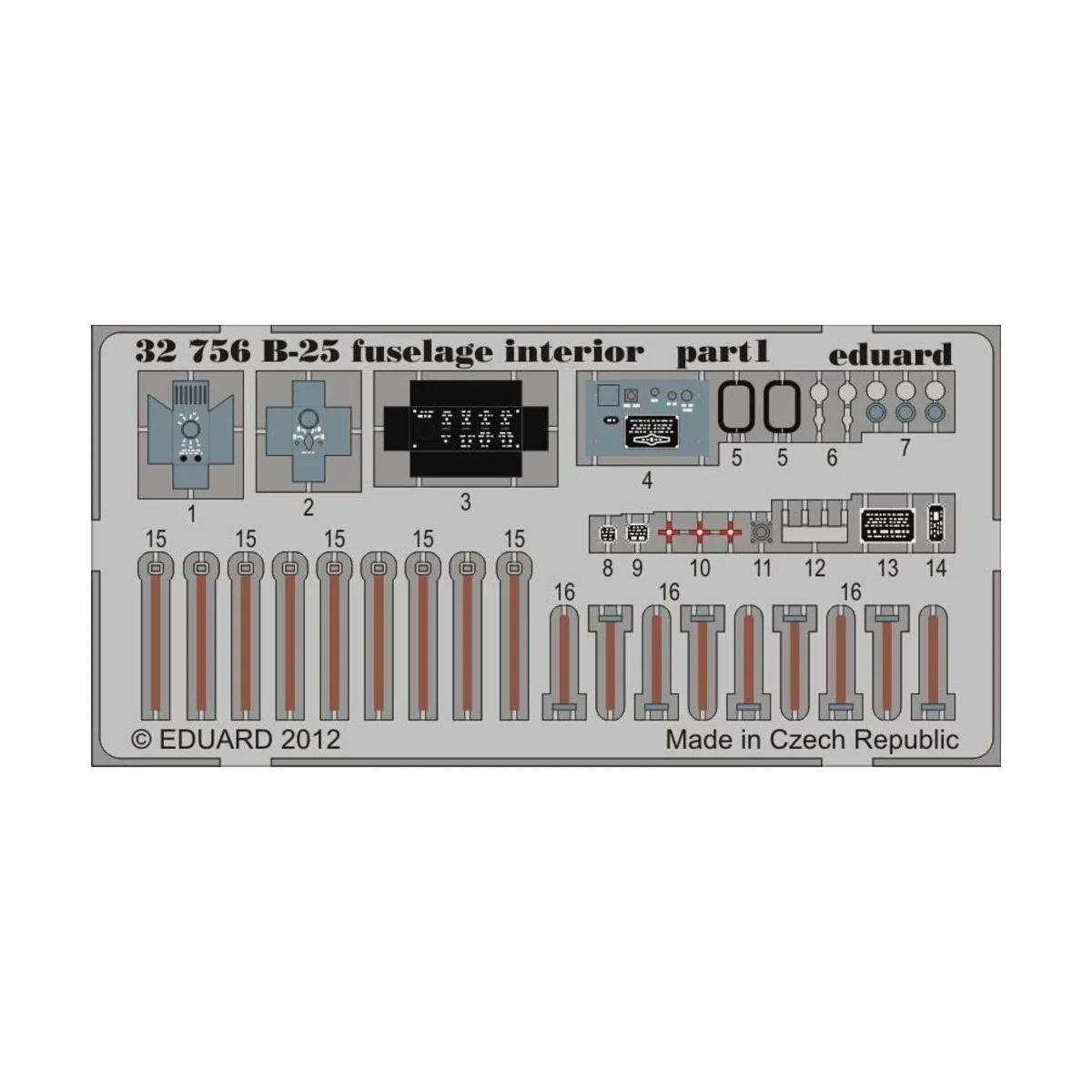 B-25 fuselage interior for HK Models, 1/32 - Eduard Accessories 32756