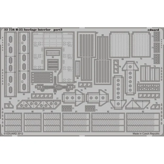 B-25 fuselage interior for HK Models, 1/32 - Eduard Accessories 32756
