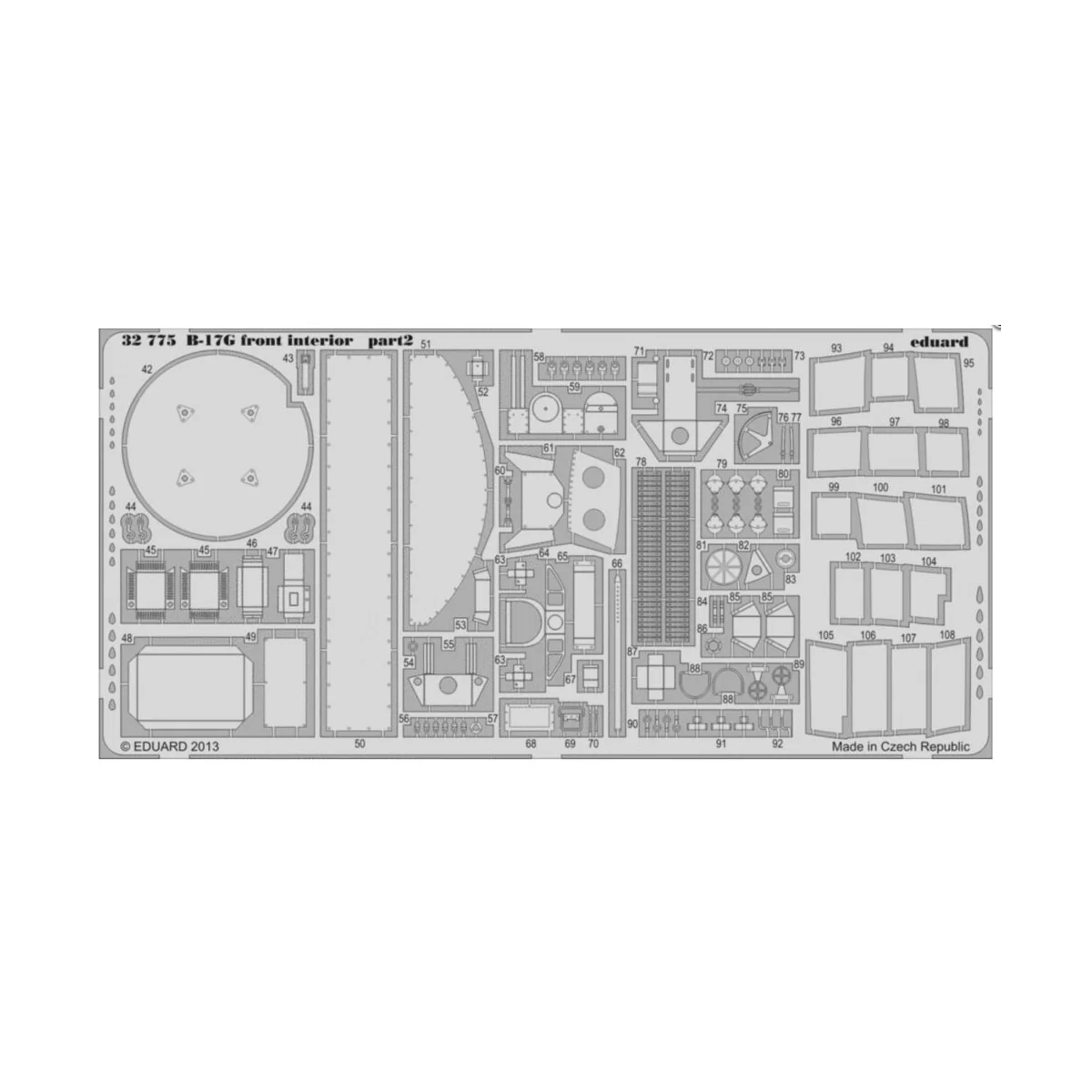 B-17G front interior S.A. for HK Models, 1/32 - Eduard Accessories ... B-17G front interior S.A. for HK Models, 1/32 - Eduard Accessories ...