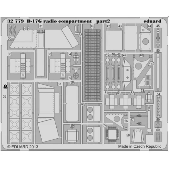 B-17G radio compartment S.A. f.HK Models - Eduard Accessories 32779
