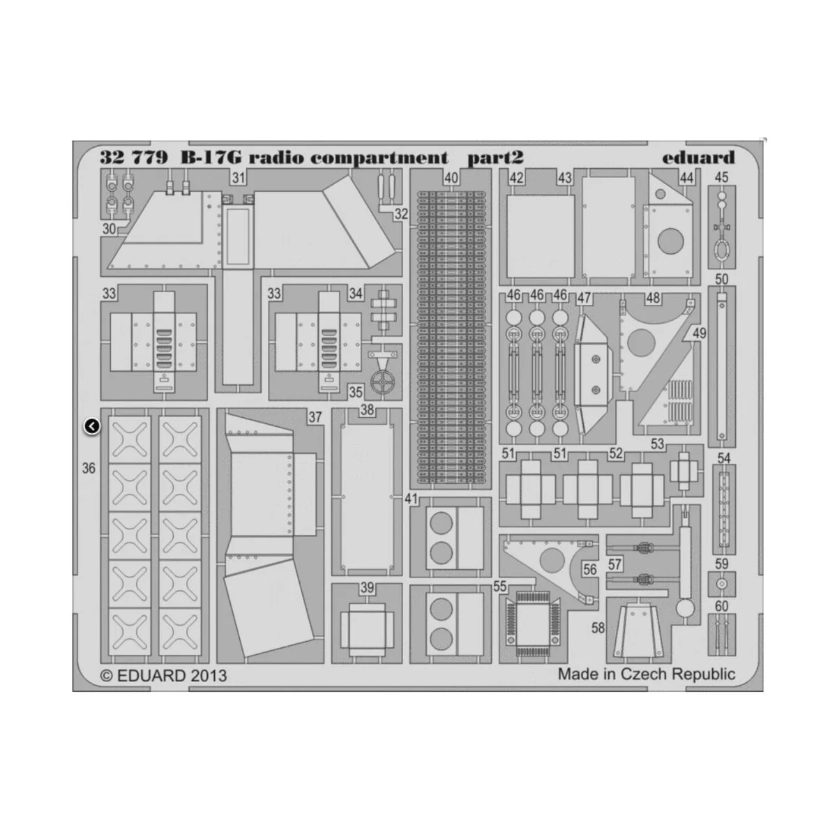 B-17G radio compartment S.A. f.HK Models, 1/32 - Eduard Accessories...