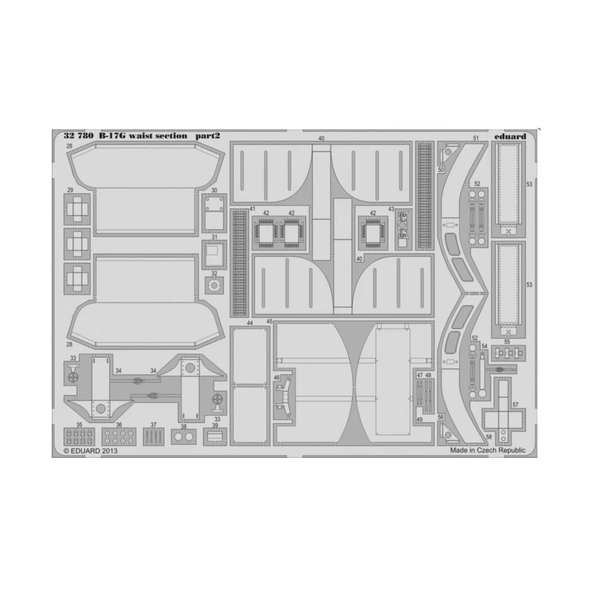 B-17G waist section for HK Models, 1/32 - Eduard Accessories 32780